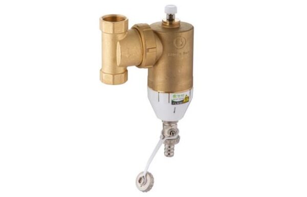 FILTRU MAGNETIC ORIENTABIL, CU CORP SI PAHAR DIN ALAMA, FILET 3/4", PRESIUNE MAXIMA BAR=10, TEMPERATURA OPERARE MAXIMA=95°C, CU ROBINET DE GOLIRE ; TSA