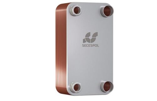 SCHIMBATOR DE CALDURA RHA14, 30 DE PLACI, DIN MATERIAL INOX/CUPRU, PRESIUNEA MAXIMA DE LUCRU 45 BARI FREON/25 BARI GLICOL/APA, 4 CONEXIUNI 3/4", TEMPERATURA MAXIMA DE LUCRU 150C