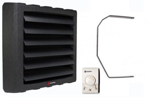 AEROTERMA REVENTON HC80 INCALZIRE/RACIRE CU CARCASA NEAGRA EPP 100% RECICLABILA, PUTERE 6.96kW - 91.50kW, DEBIT AER 4200 M3/H, P. MAX= 16 BARI, ALIMENTARE 230V/50Hz AC, IP54, VENTILATOR CU 3 TURATII, dBA 49-58, CONEXIUNI 3/4", ERP 2015 INCLUDE SUPORT SI AUTOMATIZARE