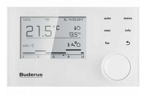 TERMOSTAT DE CAMERA PROGRAMABIL BUDERUS RC310, ALB, EMS + CU SENZOR EXTERIOR