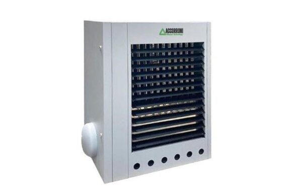 AEROTERMA GAZ CU REFULARE DIRECTA ACCORRONI, MODEL: MEC MIX C 20/70 A, PUTERE NOMINALA 20.9 - 43.4kW, DEBIT AER 3600 M3/H, ALIMENTARE 230V/50Hz, IP54, VENTILATOR AXIAL, RANDAMENT 90%, CONTINE PANOU DE COMANDA DE LA DISTANTA