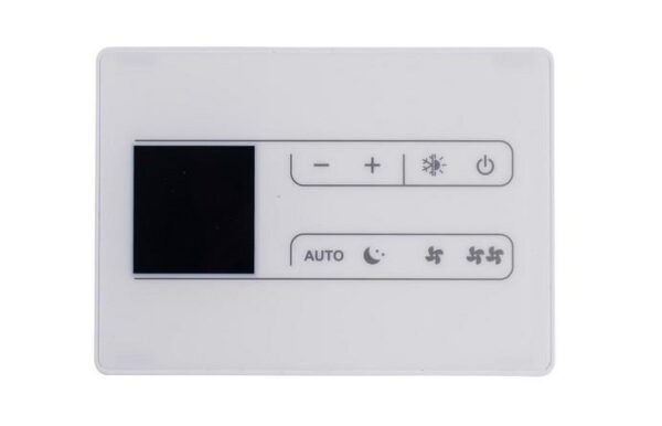 CONTROLER DE PERETE CU FIR, SMART LCD CU SENZOR DE TEMPERATURA, ALB